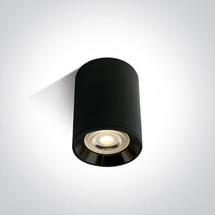 12105AL CEILING LIGHT GU10 10W BLACK REFLECTOR - One Light shop