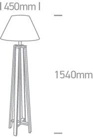 61118A WOOD FLOOR LAMP 12W E27 - One Light shop