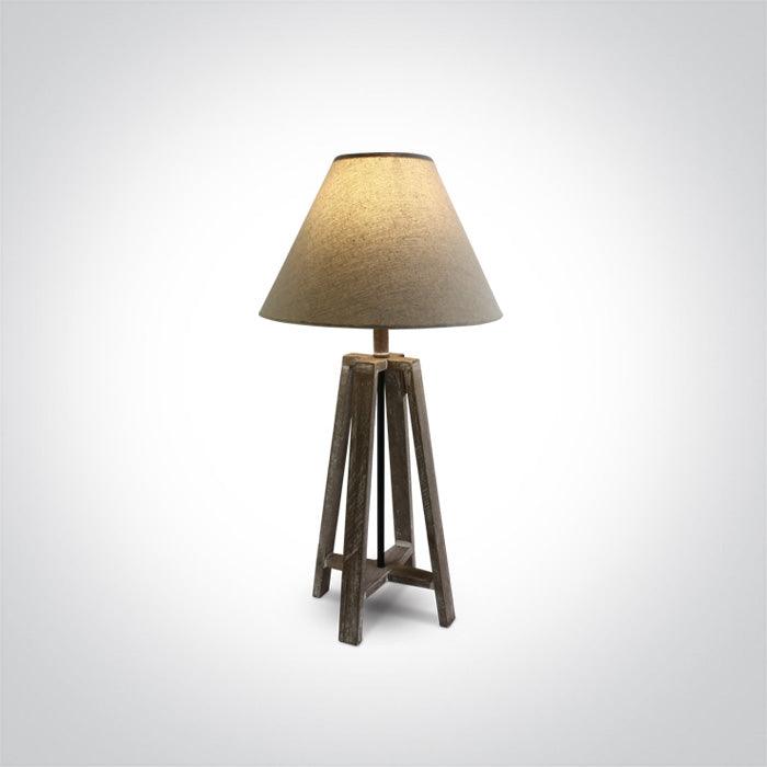 61118 WOOD TABLE LAMP 12W E27 - One Light shop