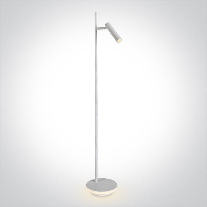 White Led Reading 3W + 8W BASE WW Floor Lamp IP20 230v : 61132B/W/W - One Light shop