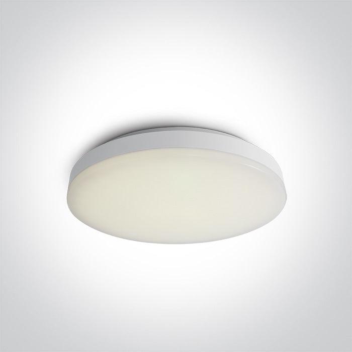 62022B/W/W WHITE LED PLAFO 25w WW IP20 230v - One Light shop