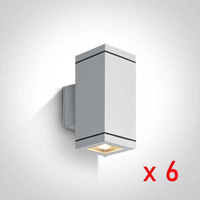 WHITE WALL LIGHT 2xGX53 9w IP54 (PACK OF 6) - One Light shop