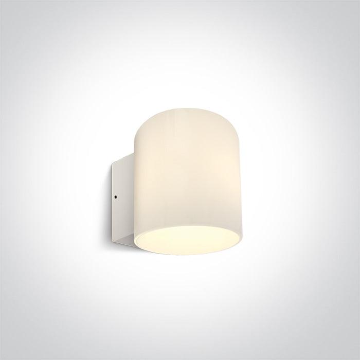 67468/W/W WHITE WALL LIGHT 10w LED IP65 230v DIMMABLE - One Light shop
