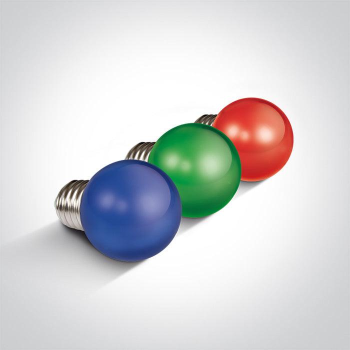 9G01/BL/B BLUE LED BALL LAMP 0,5w B22 230v - One Light shop