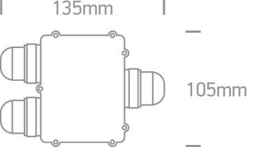 0800A CONNECTION BOX IP67 IN / 2 OUT - One Light shop