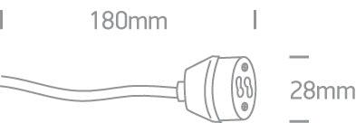 0950GA GU10 LAMPHOLDER 18cm CABLE - One Light shop