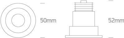 10103E LED 3W WW 350mA DARK LIGHT - One Light shop