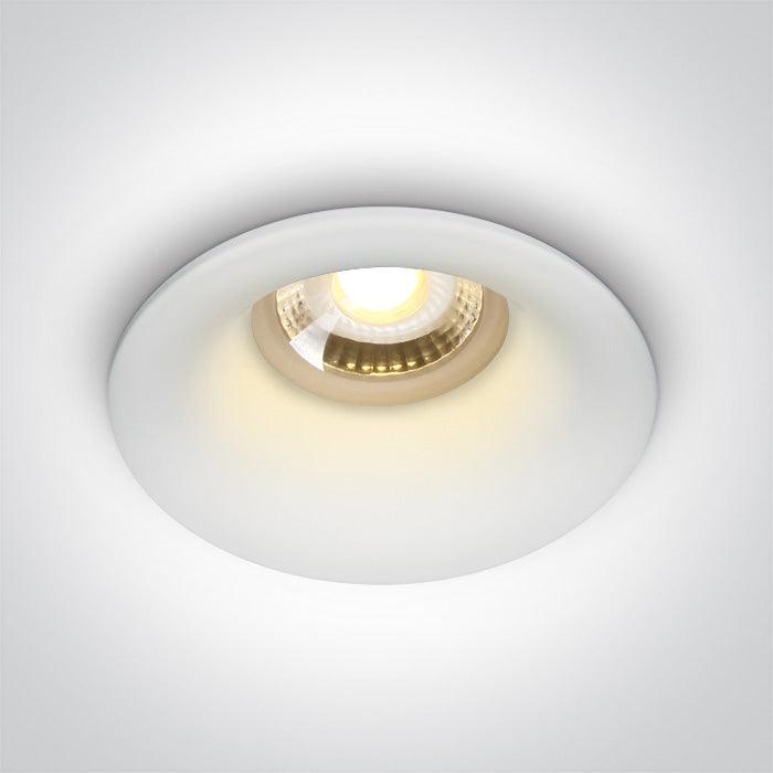 10105DG/W WHITE GU10 10W DARK LIGHT - One Light shop