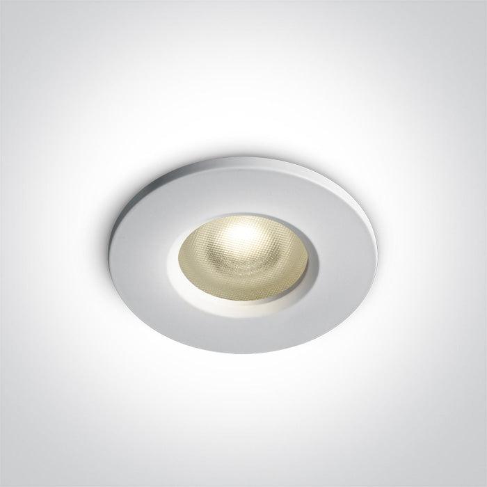 10105R1P/W WHITE PRISMATIC GU10 10W IP65 - One Light shop