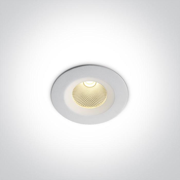 10107CA/W WHITE LED 7W CW IP20 60deg 230V - One Light shop