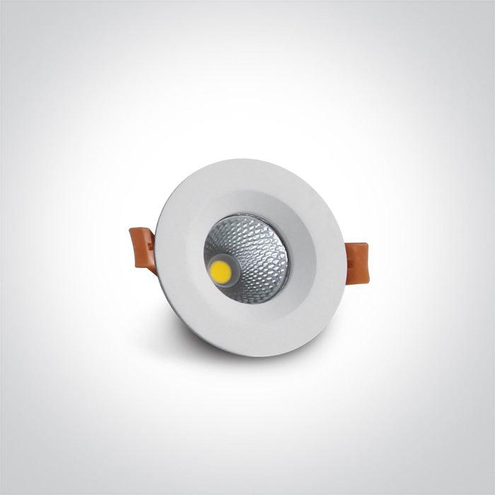 10107CA/W WHITE LED 7W CW IP20 60deg 230V - One Light shop