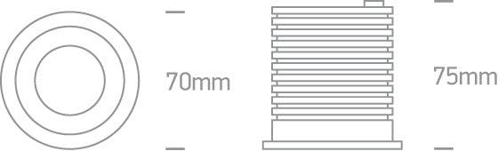 10107H/W WHITE COB LED 7W CW DARK LIGHT 36deg IP65 700mA - One Light shop