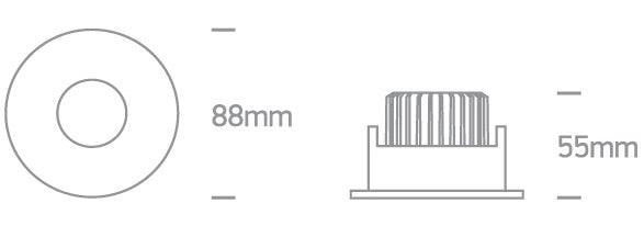 10108H COB LED 8W CW WW 36deg IP54 230v DARK LIGHT - One Light shop