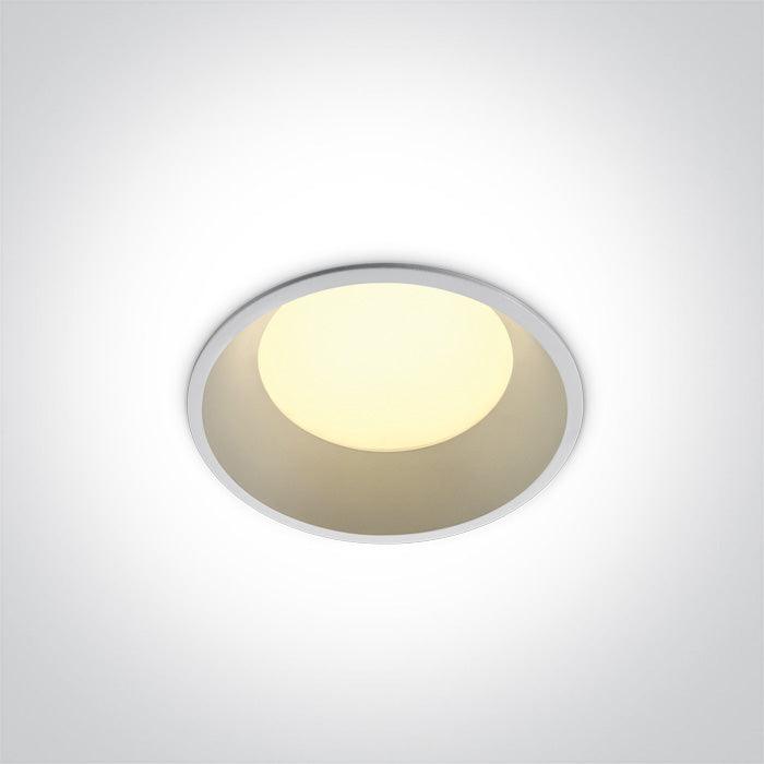 10109FD/W WHITE LED 9W CW IP54 230V DARK LIGHT - One Light shop