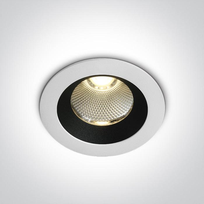 10110P/W WHITE COB LED 12W CW IP65 38deg 230V DARK LIGHT - One Light shop