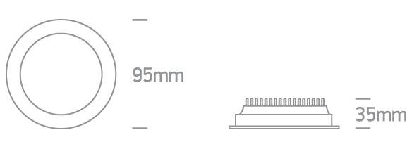 10110U/W WHITE SMD LED UGR19 10W CW IP44 230V - One Light shop