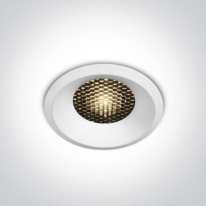 10112DH/W/W WHITE LED 12W WW IP20 36deg 700mA DARK LIGHT HONEYCOMB - One Light shop