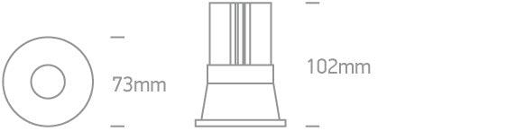 10112K DARK LIGHT RECESSED SPOT 12W COB LED - One Light shop