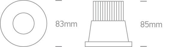 10112P COB LED 12w WW 700mA 40deg IP65 - One Light shop