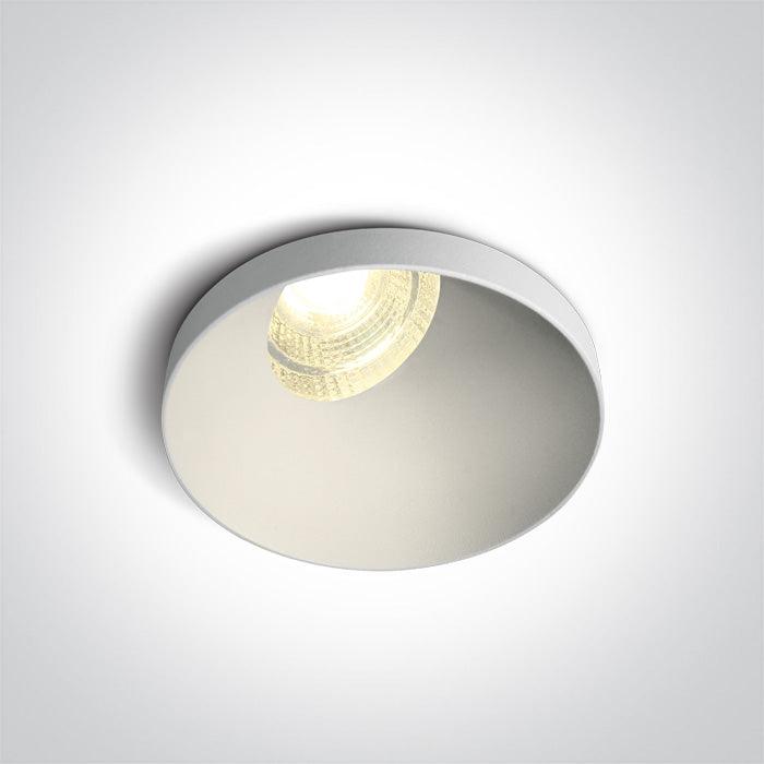 10113M/W/W WHITE ASYMMETRIC LED 13W WW 40deg IP20 350mA - One Light shop