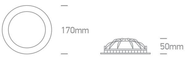 10116FD LIGHT LED 16W WW IP20 230V - One Light shop