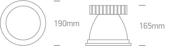 10130K/G/W GREY LED 30w WARM WHITE 100-240v - One Light shop