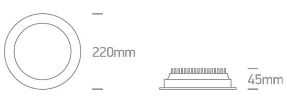 10130U BLACK SMD LED UGR19 30W CW IP44 230V - One Light shop