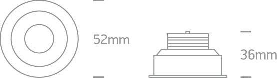 11103B COB LED 1w/2w WW 40deg 350mA/700mA - One Light shop