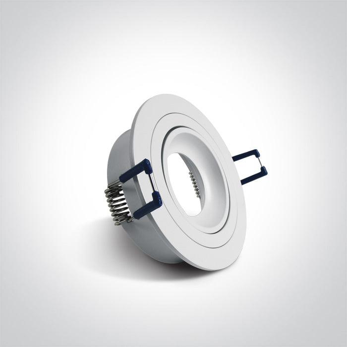 11105UB/W WHITE GU10 50W ADJUSTABLE - One Light shop