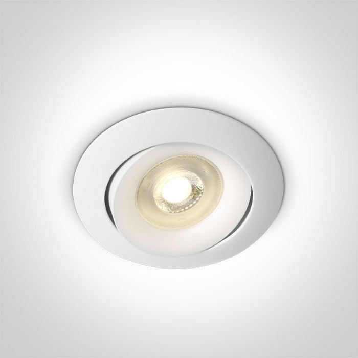 11105U/W WHITE GU10 50W ADJUSTABLE - One Light shop