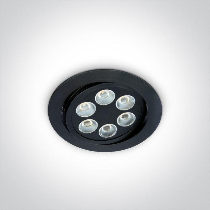 11106LB/D/35 BLACK LED DAYL 6x1w 35d - One Light shop