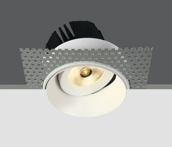 11107BT/W/W WHITE COB LED 7W WW 700mA 38deg IP54 TRIMLESS ADJUSTABLE - One Light shop