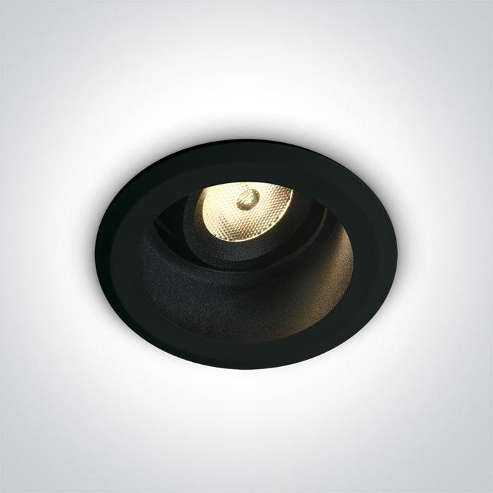 11107DL/B/W BLACK COB LED 7W WW DARK LIGHT 38deg 700mA - One Light shop