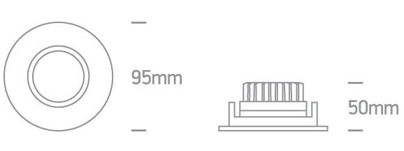 11110E LED 10W WW IP20 30deg 230V DARK LIGHT - One Light shop