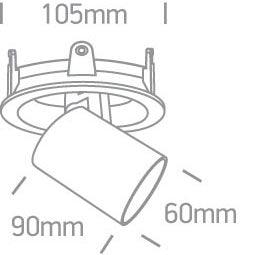 11115RA/W/C WHITE RECESSED LED 15W CW 36deg 230V - One Light shop