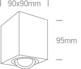 12105AC CEILING LIGHT GU10 10w - One Light shop