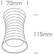 12105L DOWNLIGHT CYLINDER GU10 10W 100-240V - One Light shop