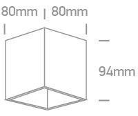 12105TA CEILING LIGHT GU10 10W SQUARE 100-240V - One Light shop