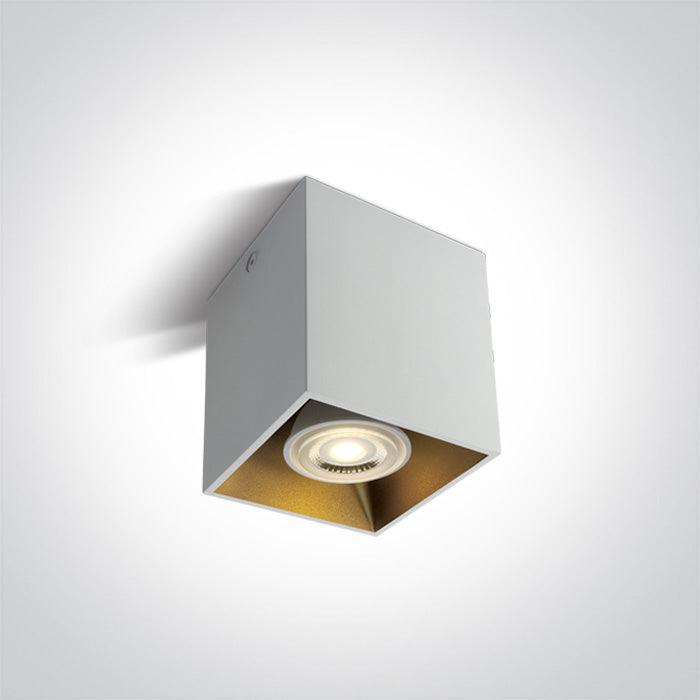 12105TA CEILING LIGHT GU10 10W SQUARE 100-240V - One Light shop