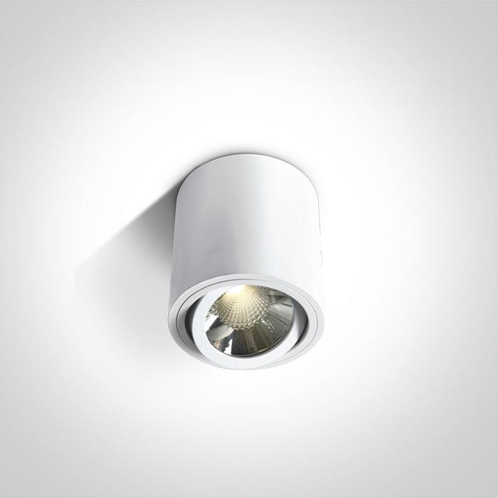 12106C/W/W WHITE CYLINDER LED 6W WW 36deg ADJUSTABLE 230V - One Light shop