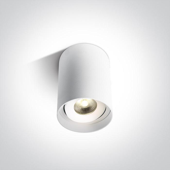 12110D/W/W WHITE COB CYLINDER LED 10W WW 36deg IP20 100-240V - One Light shop