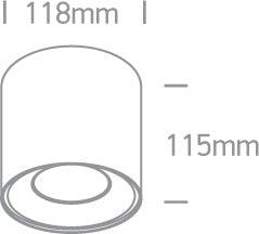 12115LA/W/W WHITE COB LED 15W WW IP20 50d 230V - One Light shop