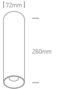 12124D LED CYLINDER 24W WW 45deg 230V - One Light shop