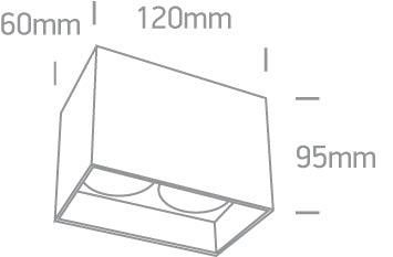 12205NA DOWNLIGHT GU10 2x10W DARK LIGHT - One Light shop