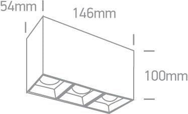 12307B/W/W WHITE LED 3x7W WW 36deg IP20 100-240V - One Light shop