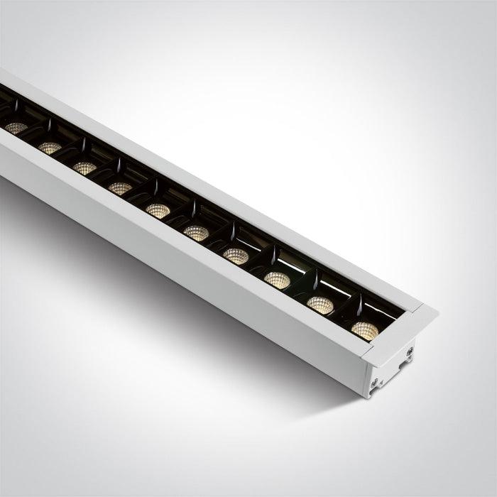 38145BR/W WHITE RECESSED 48pcs SPOTS LED 40W CW 34d LINEAR IP20 230V DARK LIGHT - One Light shop