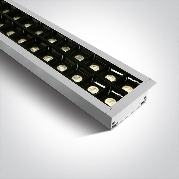 38150BR RECESSED 96pcs SPOTS UGR17 LED 40W CW 1300mm 34d LINEAR 230V DARK LIGHT - One Light shop