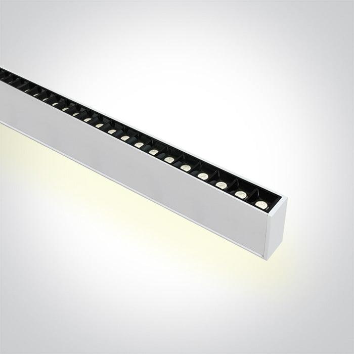 38150BU 48pcs SPOTS 40W 34d UGR17 + UPLIGHT LED 20W 120d CW 1300mm LINEAR 230V DARK LIGHT - One Light shop