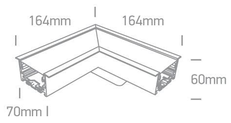 38152RC/W WHITE CORNER FOR 38152R LED 8W CW 120d LINEAR 230V - One Light shop