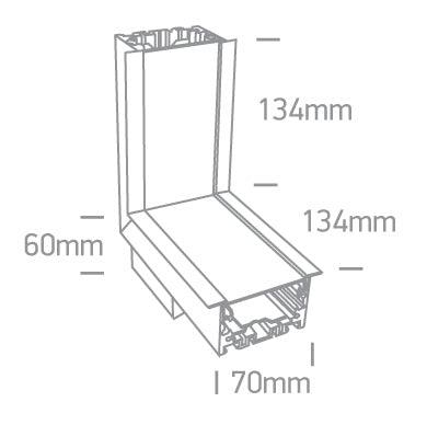 38152RL/W WHITE CEILING CORNER FOR 38152R LED 10W CW 120d LINEAR 230V - One Light shop